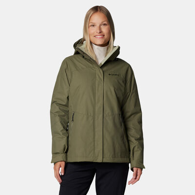 Columbia Women's Bugaboo II Fleece Interchange Hiking Jacket Green