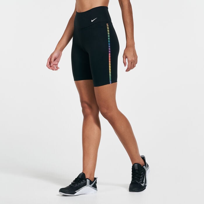 Nike Women's One Rainbow Ladder 7-Inch Shorts Black Nike Women's One Rainbow Ladder 7-Inch Shorts Black image number 0