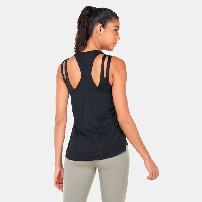 Nike Women's Swoosh Run Tank Top Black Nike Women's Swoosh Run Tank Top Black image number 1