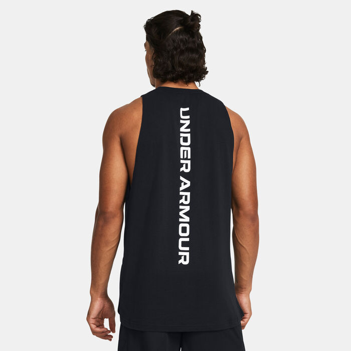 Under Armour Men's Baseline Cotton Tank Top Black image number 1