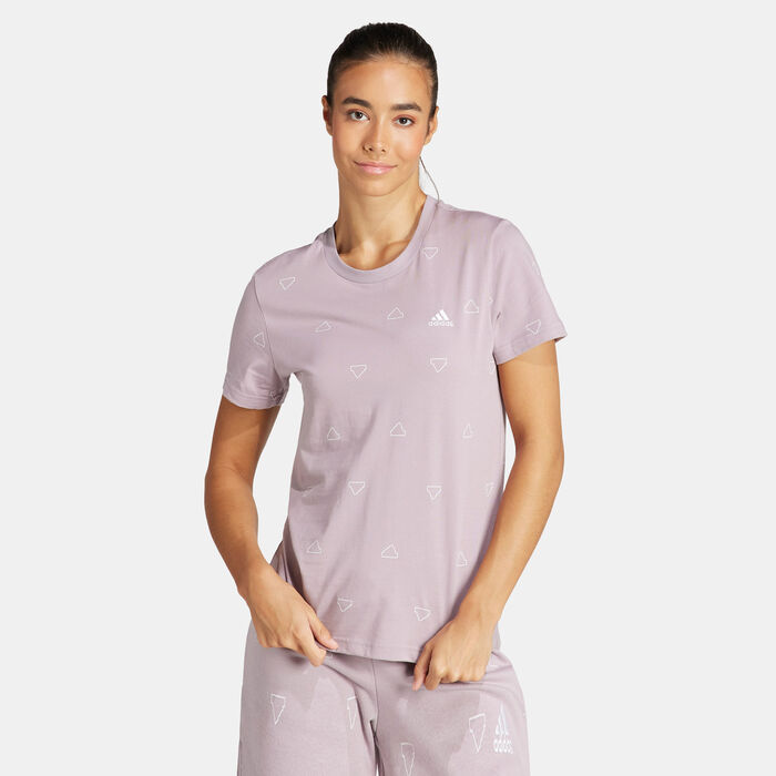 adidas Women's Essentials Monogram T-Shirt Purple adidas Women's Essentials Monogram T-Shirt Purple image number 0