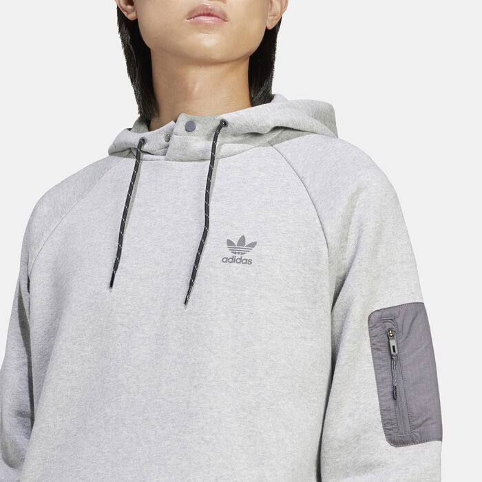 adidas Originals Men's Logo Hoodie Grey image number 3