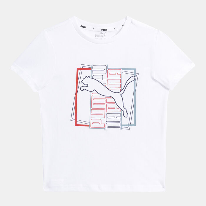 PUMA Kids' Alpha Graphic T-Shirt White PUMA Kids' Alpha Graphic T-Shirt White image number 0