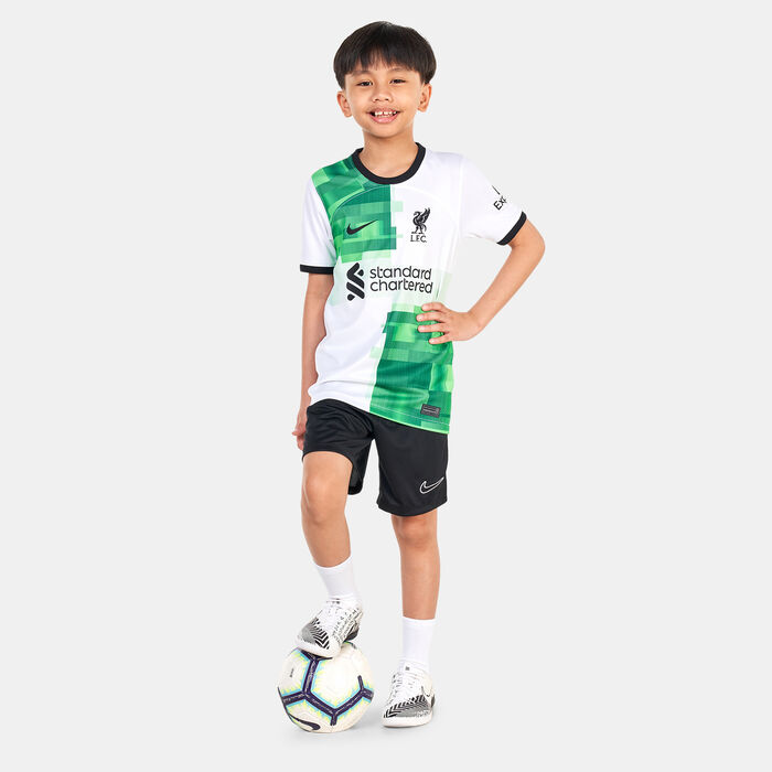 Nike Kids' Liverpool F.C. Dri-FIT Stadium Away Football Jersey - 2023/24 (Older Kids) White Nike Kids' Liverpool F.C. Dri-FIT Stadium Away Football Jersey - 2023/24 (Older Kids) White image number 2