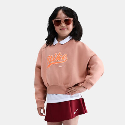 Nike Kids' Sportswear Trend Fleece Cropped Hoodie Pink