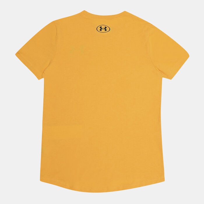 Under Armour Kids' UA Sportstyle Left Chest T-Shirt Orange Under Armour Kids' UA Sportstyle Left Chest T-Shirt Orange image number 1