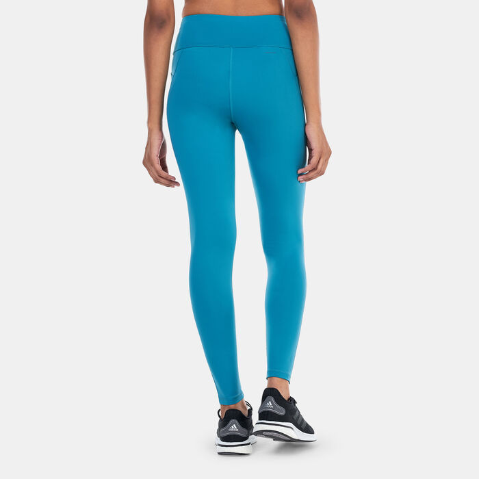adidas Women's Run Essentials Stay in Play 7/8 Running Leggings Blue image number 1