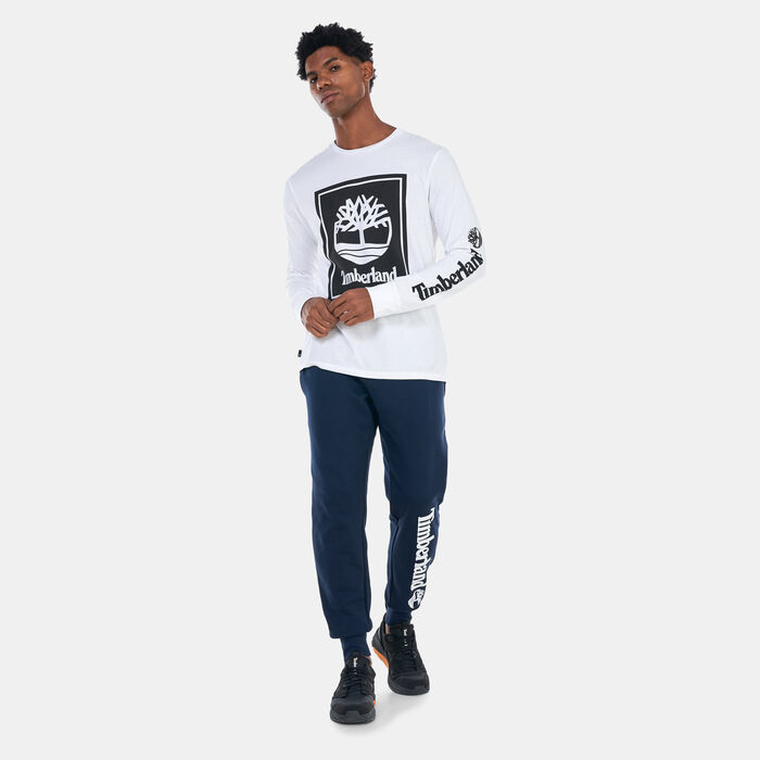 Timberland Men's Logo Long Sleeve T-Shirt White image number 2