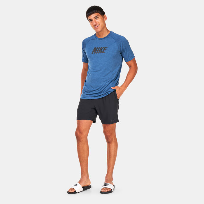 Nike Swim Men's Rashguard Blue Nike Swim Men's Rashguard Blue image number 2