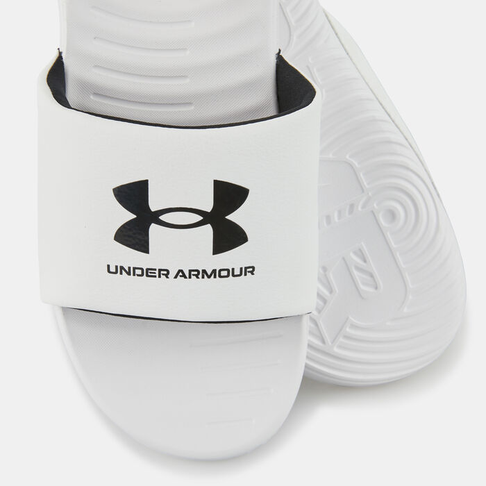 Under Armour Men's Ansa Fixed Slides White Under Armour Men's Ansa Fixed Slides White image number 2