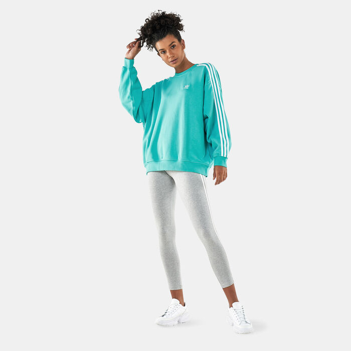 adidas Originals Women's Oversized Sweatshirt Green adidas Originals Women's Oversized Sweatshirt Green image number 2