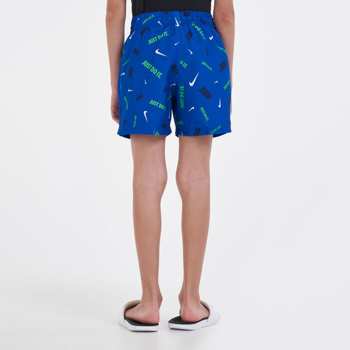 Nike Swim Kids' Logofetti Lap 4-inch Shorts Blue Nike Swim Kids' Logofetti Lap 4-inch Shorts Blue image number 1