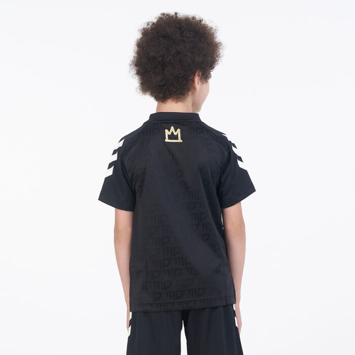 adidas Kids' Salah Football-Inspired Jersey Black adidas Kids' Salah Football-Inspired Jersey Black image number 1
