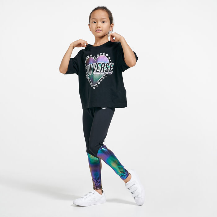 Converse Kids' Glossy Leggings Black image number 2