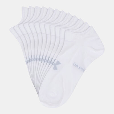 Under Armour Kids' Essential No-Show Socks (6-Pack) White