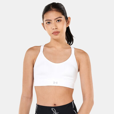 Under Armour Women's Infinity Mid Covered Medium-Support Training Sports Bra White