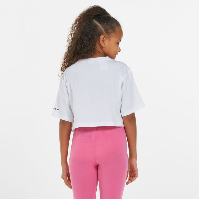 adidas Originals Kids' Adicolor Crop Top White adidas Originals Kids' Adicolor Crop Top White image number 1
