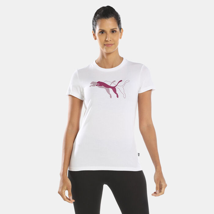 PUMA Women's Power Graphic T-Shirt White PUMA Women's Power Graphic T-Shirt White image number 0
