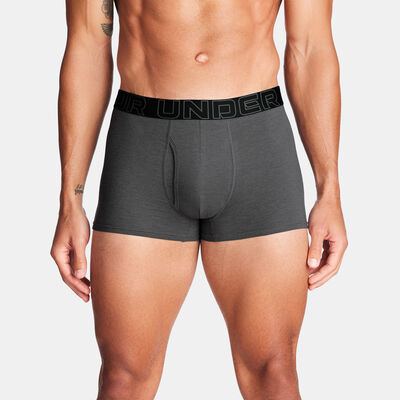 Under Armour Men's Performance Cotton Boxerjock Boxers (3 Pack) Grey