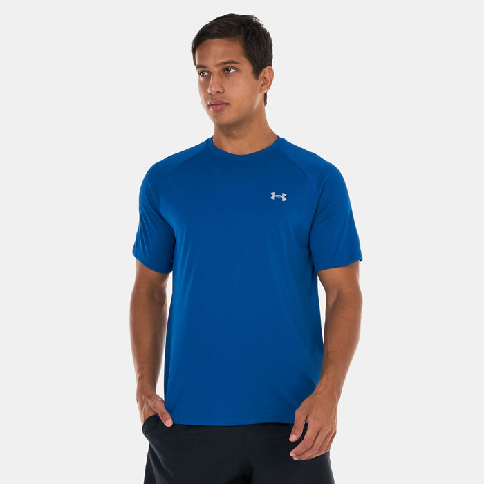 Under Armour Men's UA Tech™ Reflective Training T-Shirt Blue Under Armour Men's UA Tech™ Reflective Training T-Shirt Blue image number 0