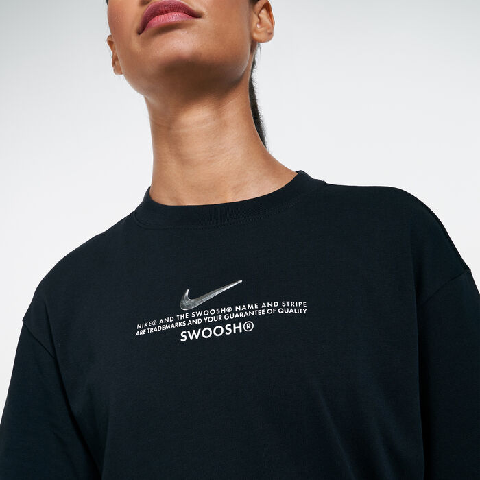 Nike Women's Sportswear Swoosh Dress Black Nike Women's Sportswear Swoosh Dress Black image number 2