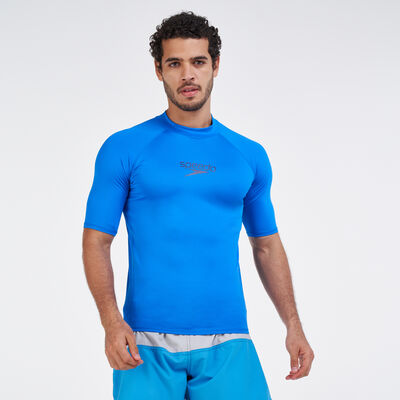 Speedo Men's Essential Rashguard Swimming T-Shirt Blue