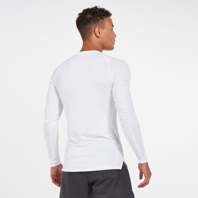 Nike Men's Pro Long Sleeve T-Shirt White Nike Men's Pro Long Sleeve T-Shirt White
