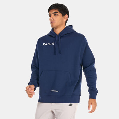 Nike Men's Paris Saint-Germain Club Fleece Pullover Hoodie Blue Nike Men's Paris Saint-Germain Club Fleece Pullover Hoodie Blue