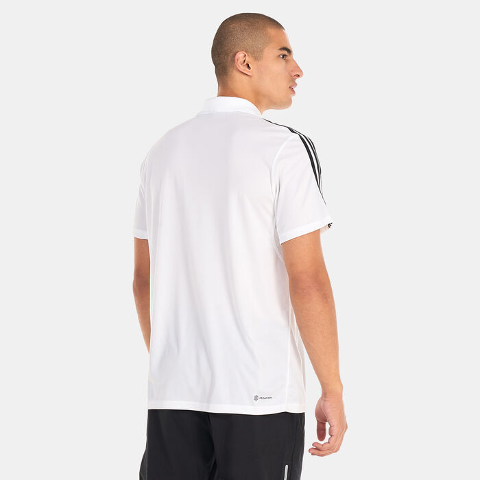adidas Men's Train Essentials Piqué 3-Stripes Training Polo Shirt White adidas Men's Train Essentials Piqué 3-Stripes Training Polo Shirt White image number 1