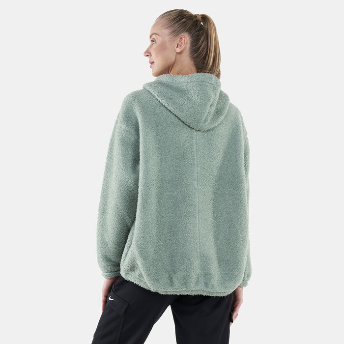 Nike Women's Therma-FIT Statment Cosy Hoodie Green Nike Women's Therma-FIT Statment Cosy Hoodie Green image number 1