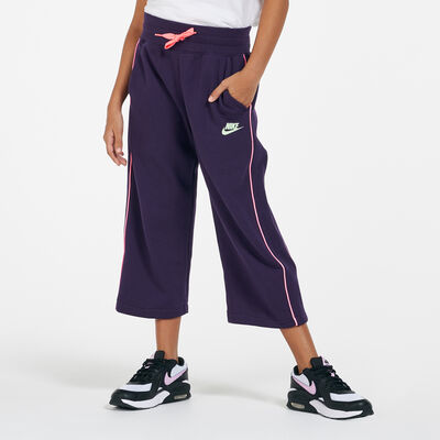 Nike Kids' Sportswear FT HW OH Sweatpants (Older Kids) Purple
