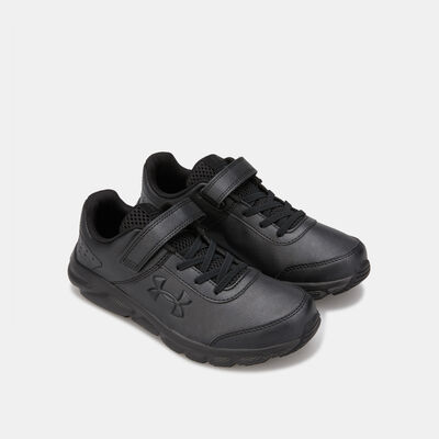 Under Armour Kids' Assert 8 Uniform Synthetic Running Shoe (Older Kids) Black