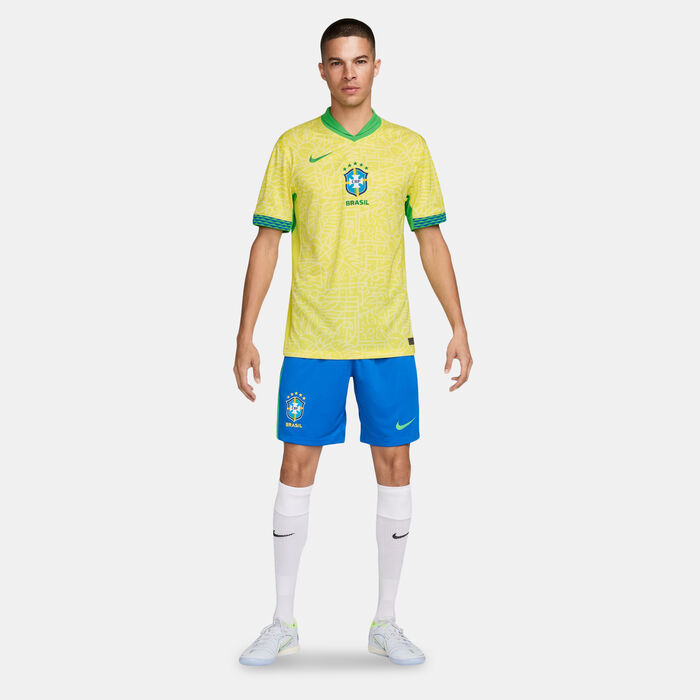 Nike Men's Brazil 2024 Home Replica Football Jersey yellow Nike Men's Brazil 2024 Home Replica Football Jersey yellow image number 2