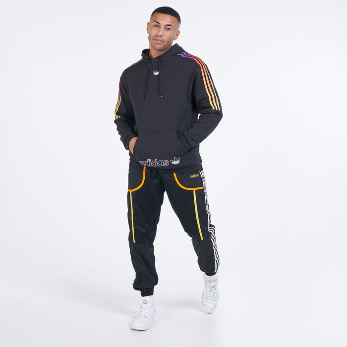 adidas Originals Men's SPRT 3-Stripes Hoodie Black image number 2