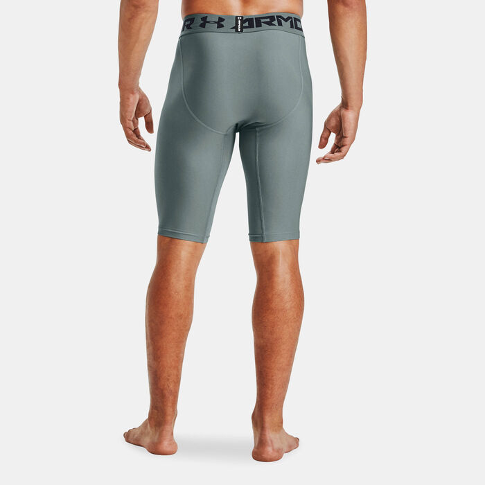 Under Armour Men's HeatGear® Armour Extra-Long Shorts Blue Under Armour Men's HeatGear® Armour Extra-Long Shorts Blue image number 1