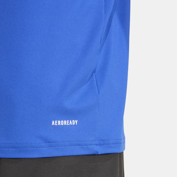 adidas Men's Train Essentials Stretch Training T-Shirt Blue adidas Men's Train Essentials Stretch Training T-Shirt Blue image number 3