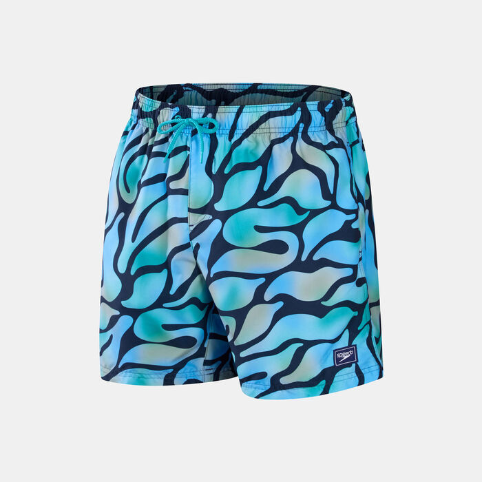 Speedo Men's Digital Printed Leisure 16-Inch Swimming Shorts Blue image number 0