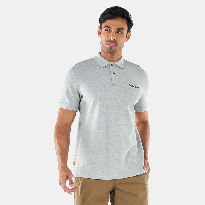 Timberland Men's Small Logo Polo Shirt Grey image number 0