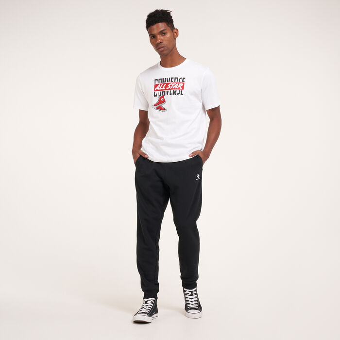 Converse Men's Embroidered Star Chevron FT Joggers Black Converse Men's Embroidered Star Chevron FT Joggers Black image number 2