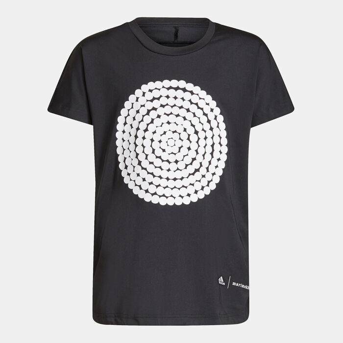 adidas Kids' Marimekko Primegreen AEROREADY Graphic T-Shirt Black adidas Kids' Marimekko Primegreen AEROREADY Graphic T-Shirt Black image number 0