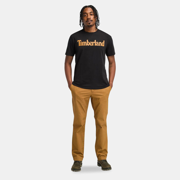Timberland Men's Linear Logo Non-Ringer T-Shirt Black image number 2