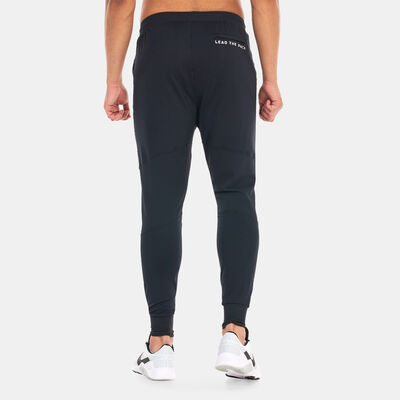 SQUATWOLF Men's Statement Ribbed Flex Joggers Black SQUATWOLF Men's Statement Ribbed Flex Joggers Black
