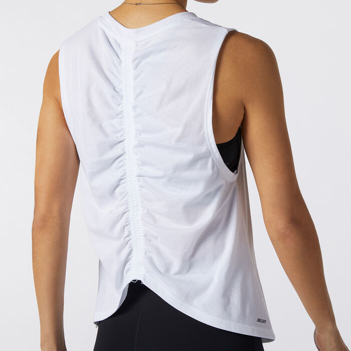 New Balance Women's Relentless Tank Top White New Balance Women's Relentless Tank Top White image number 2