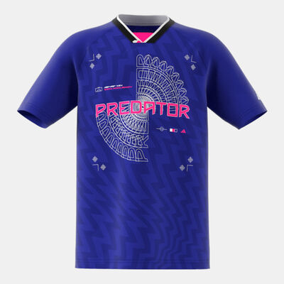 adidas Kids' Football-Inspired Predator Jersey Blue adidas Kids' Football-Inspired Predator Jersey Blue