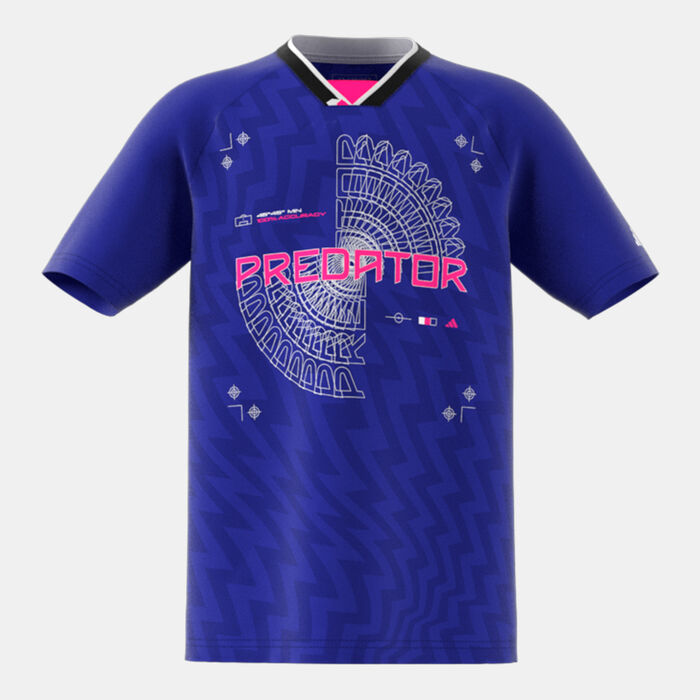 adidas Kids' Football-Inspired Predator Jersey Blue adidas Kids' Football-Inspired Predator Jersey Blue image number 0