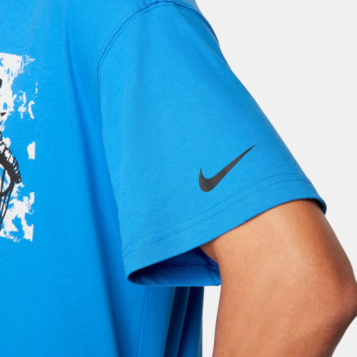 Nike Men's Max90 Basketball T-Shirt Blue Nike Men's Max90 Basketball T-Shirt Blue image number 4