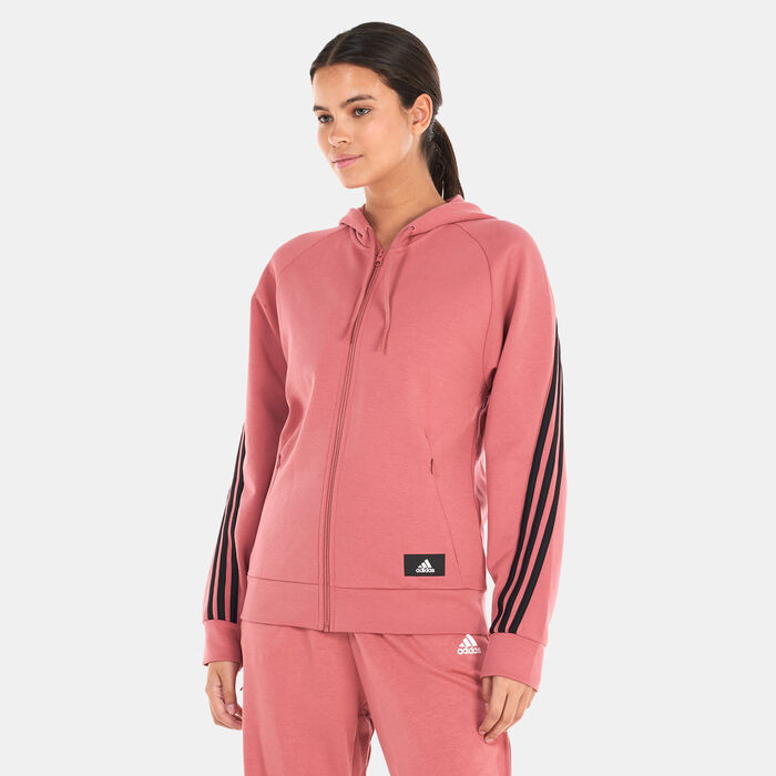 adidas Women's Sportswear Future Icons 3-Stripes Hooded Track Jacket Red adidas Women's Sportswear Future Icons 3-Stripes Hooded Track Jacket Red image number 0