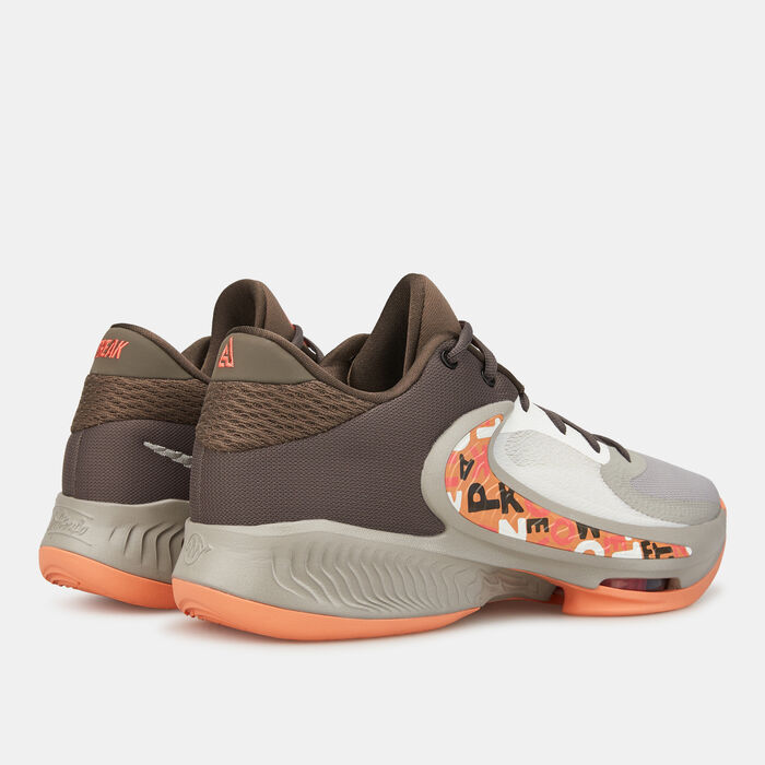 Nike Men's Zoom Freak 4 Basketball Shoe Grey Nike Men's Zoom Freak 4 Basketball Shoe Grey image number 2