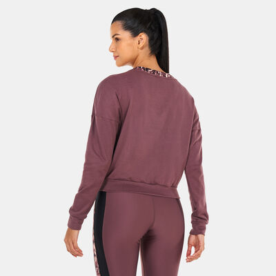 PUMA Women's Safari Glam Training Sweatshirt Brown PUMA Women's Safari Glam Training Sweatshirt Brown