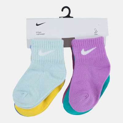 Nike Kids' Swoosh Ankle Socks (6 Pairs) Green